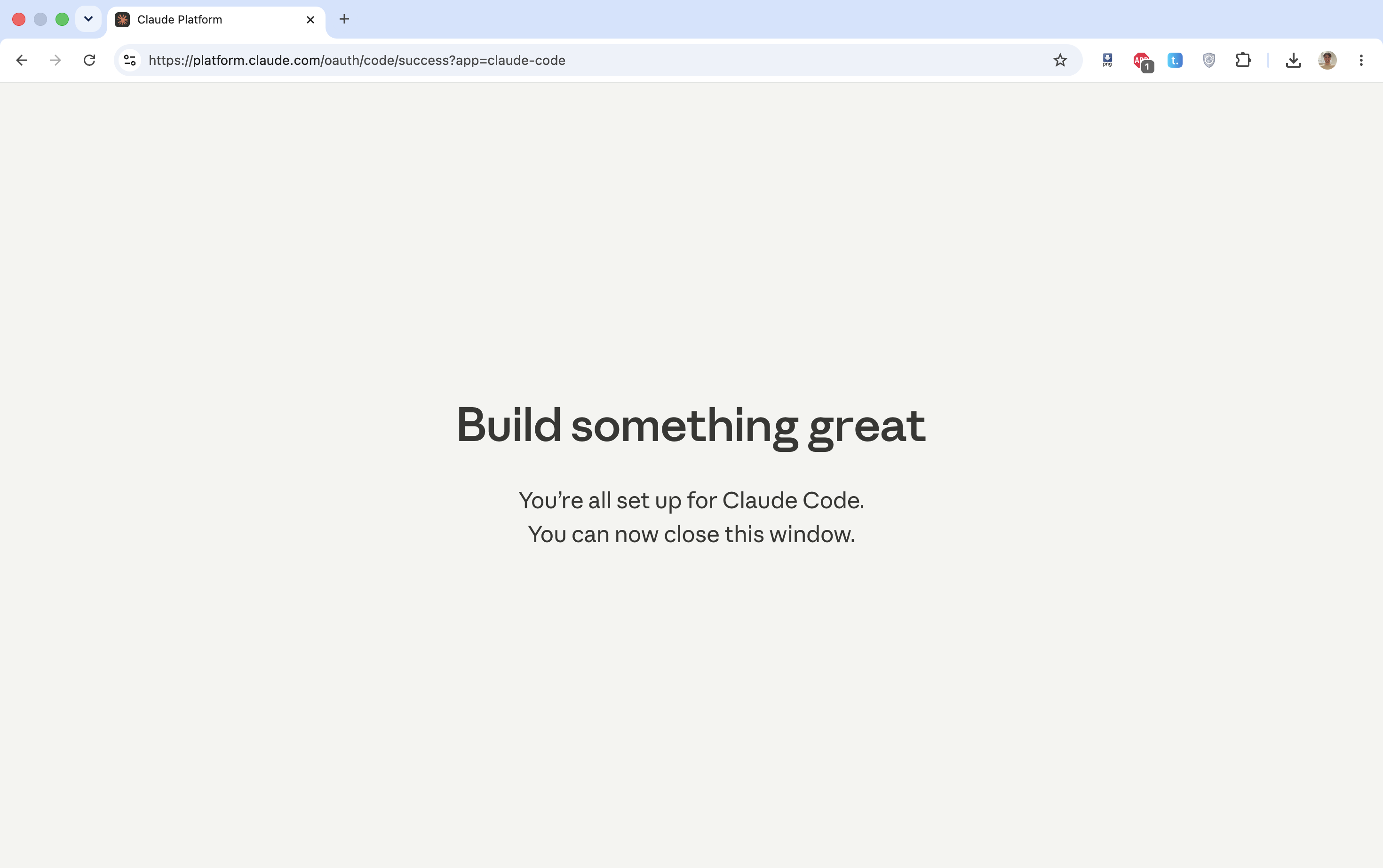Claude Code browser authorization success